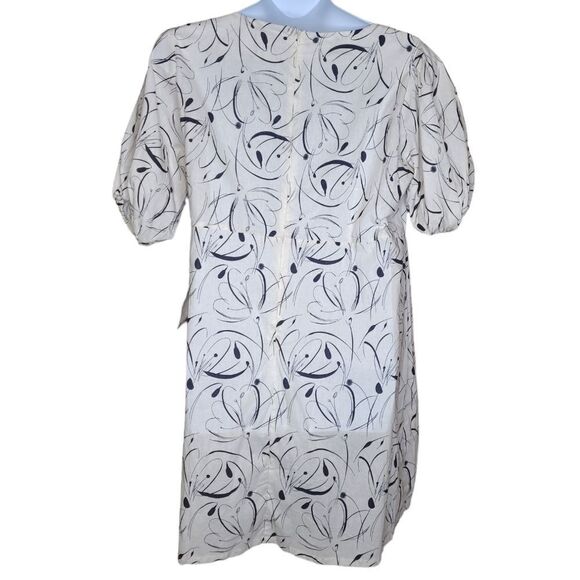 NEW Arula ivory white puff sleeve square neck faux‎ wrap dress 2X beautiful - Picture 3 of 11